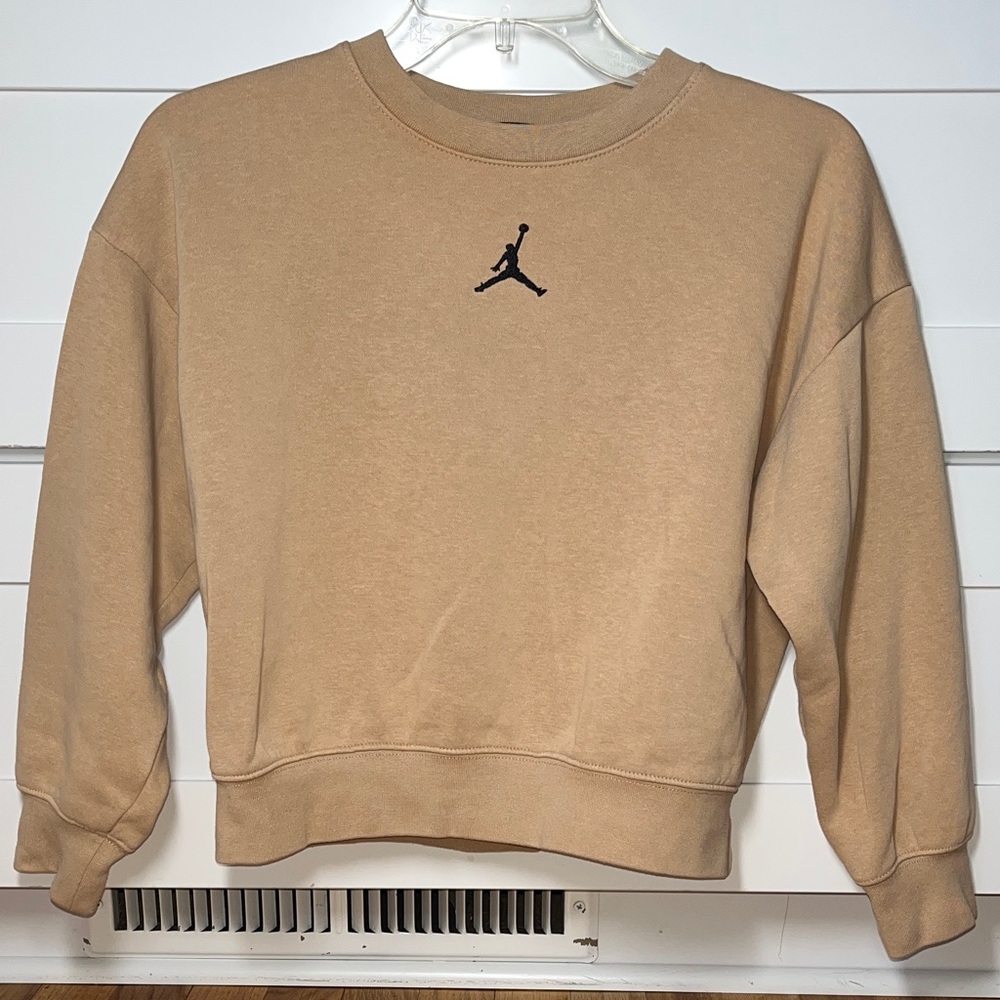 Jordan Girls Jumpman Cropped Sweatshirt Size M 10-12